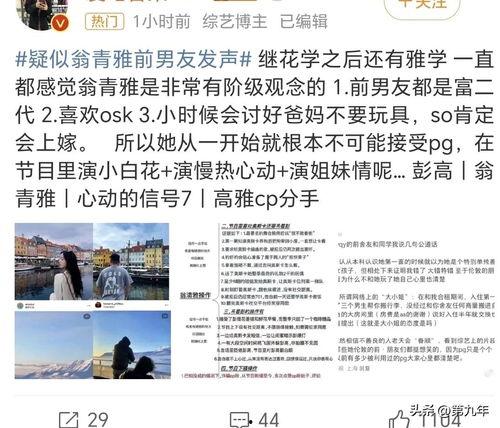 翁青雅最新爆料,揭秘娱乐圈惊人内幕！